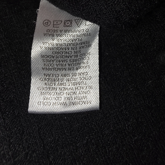 Chaser Thermal Waffle Knit Hoodie XL Black High Low Hem Casual Lounge Cozy Soft - Picture 6 of 6